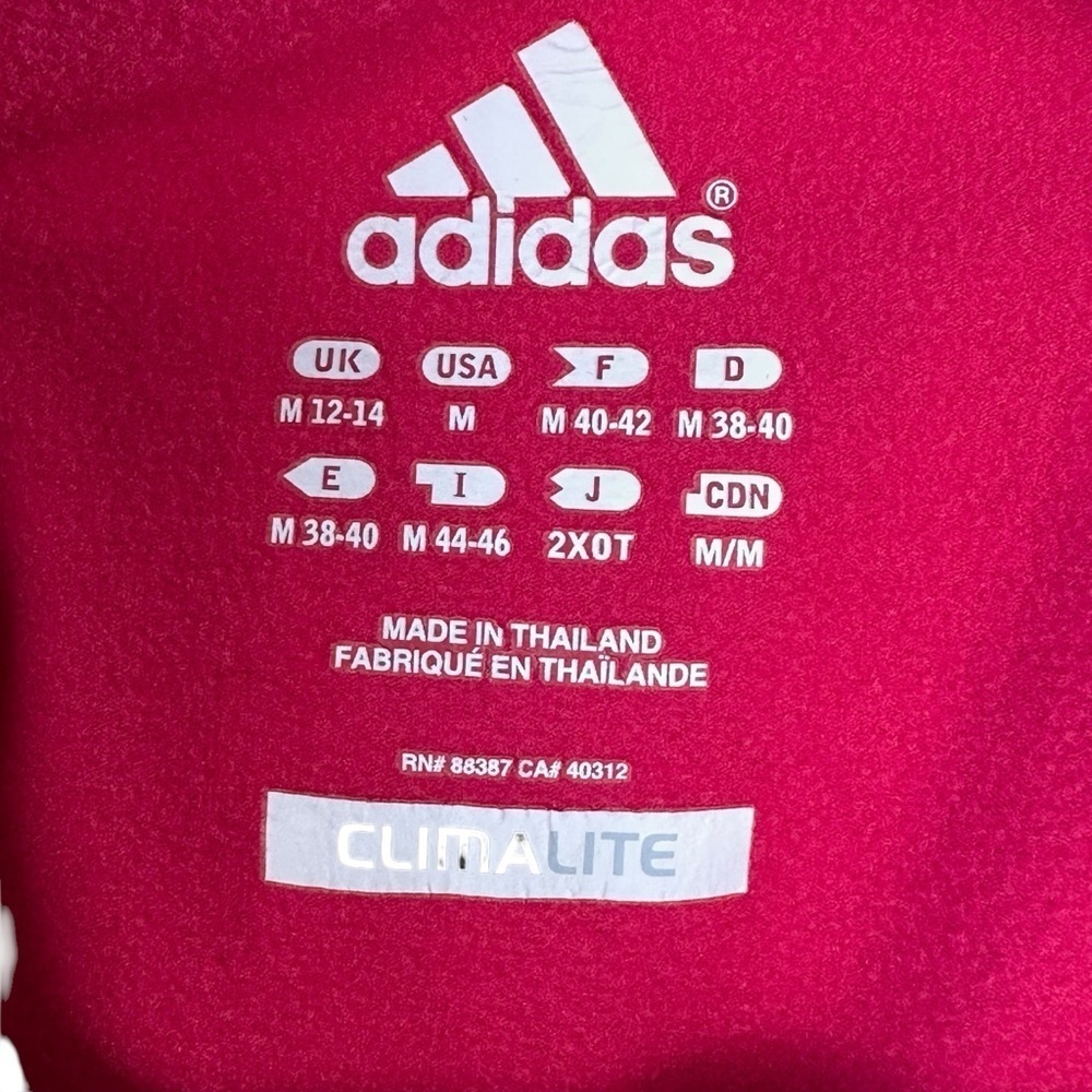 Adidas Climalite Jacket Womens Medium Pink Utility Warm Up Track Jacket Full Zip - Picture 8 of 9